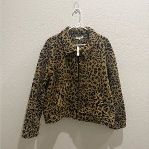 Madewell Cheetah Print Teddy Jacket